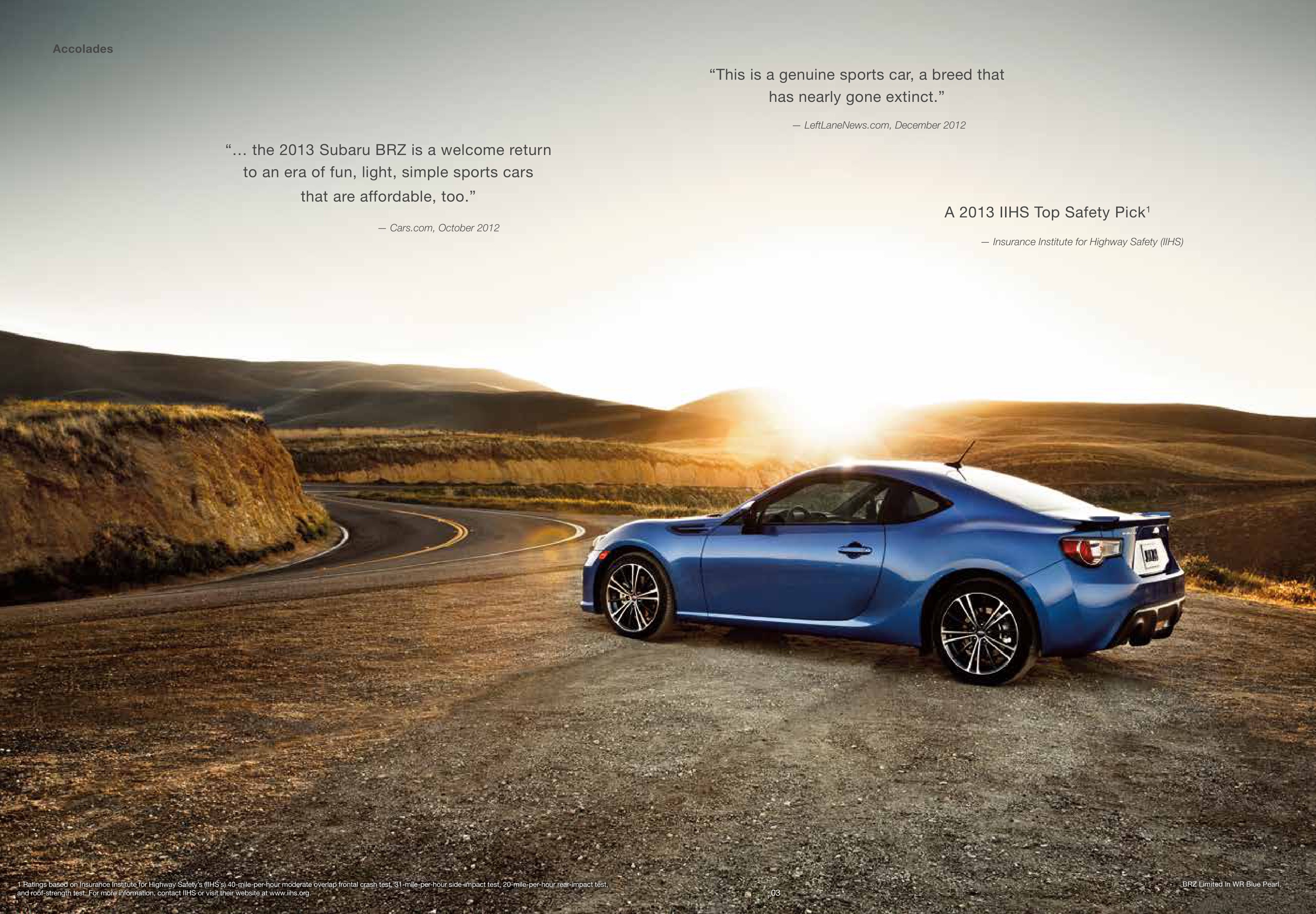 2013 Subaru BRZ Brochure Page 1